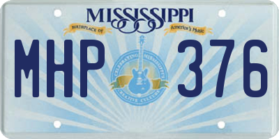 MS license plate MHP376