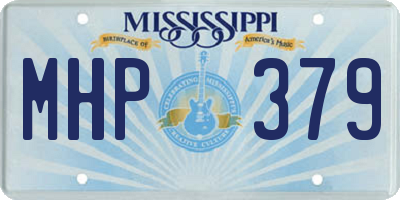 MS license plate MHP379