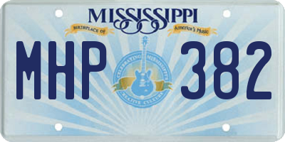 MS license plate MHP382