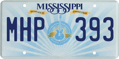 MS license plate MHP393