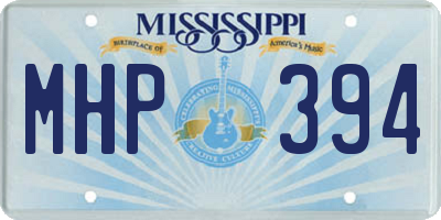 MS license plate MHP394