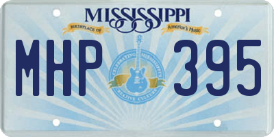 MS license plate MHP395