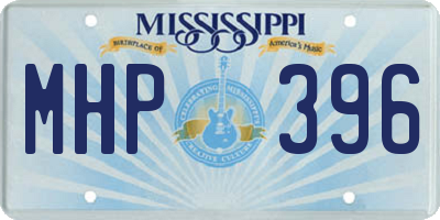 MS license plate MHP396