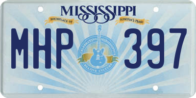 MS license plate MHP397