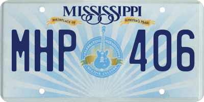 MS license plate MHP406