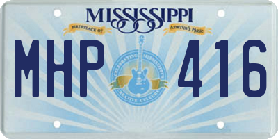 MS license plate MHP416