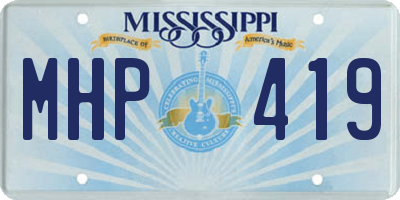 MS license plate MHP419
