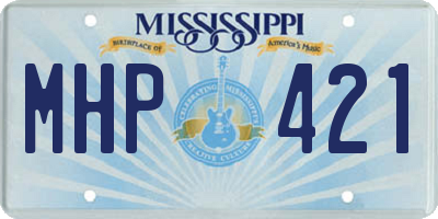 MS license plate MHP421