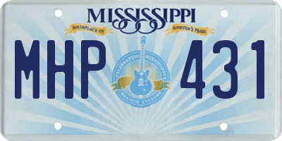 MS license plate MHP431