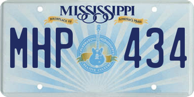 MS license plate MHP434