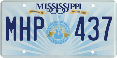 MS license plate MHP437