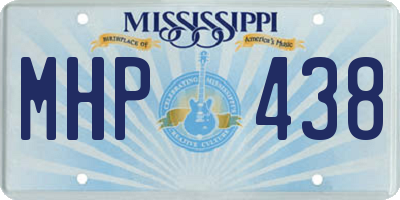 MS license plate MHP438
