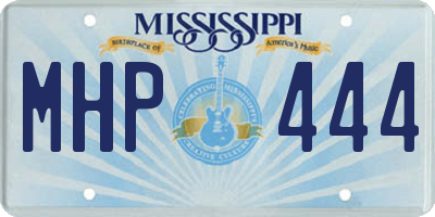 MS license plate MHP444