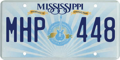 MS license plate MHP448