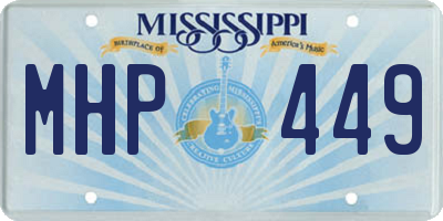 MS license plate MHP449