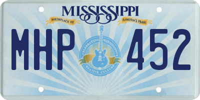 MS license plate MHP452
