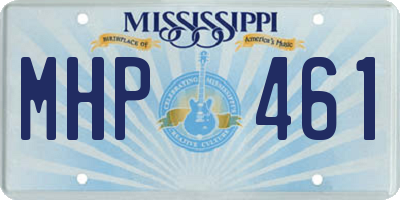 MS license plate MHP461