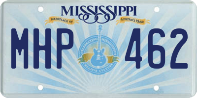MS license plate MHP462