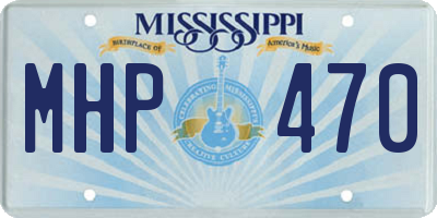 MS license plate MHP470