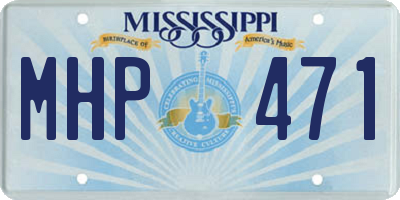 MS license plate MHP471
