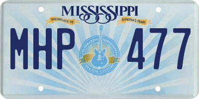 MS license plate MHP477