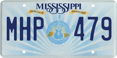 MS license plate MHP479
