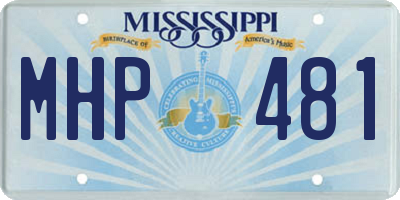 MS license plate MHP481