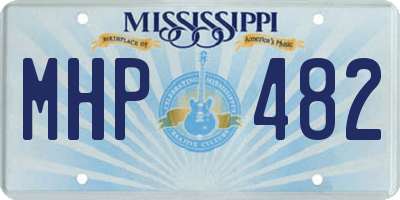 MS license plate MHP482