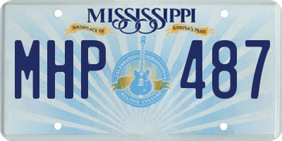 MS license plate MHP487