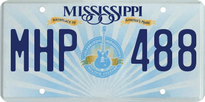 MS license plate MHP488