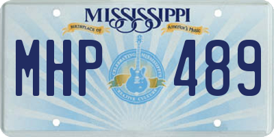 MS license plate MHP489