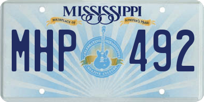 MS license plate MHP492