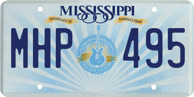 MS license plate MHP495