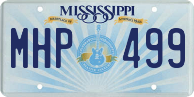 MS license plate MHP499