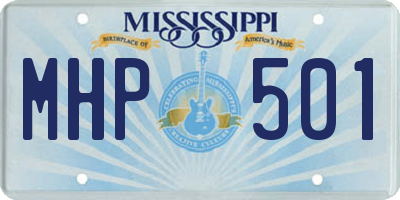 MS license plate MHP501