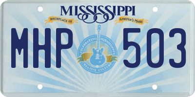 MS license plate MHP503