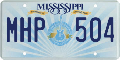 MS license plate MHP504