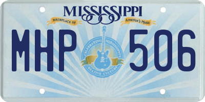MS license plate MHP506