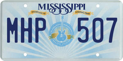 MS license plate MHP507