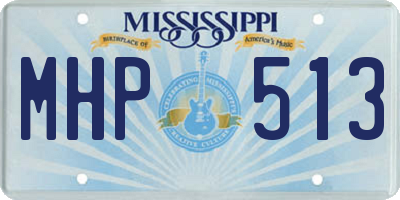 MS license plate MHP513