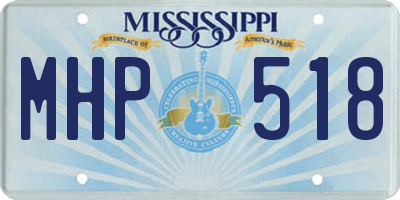 MS license plate MHP518