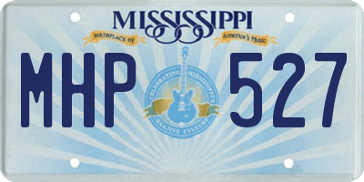 MS license plate MHP527
