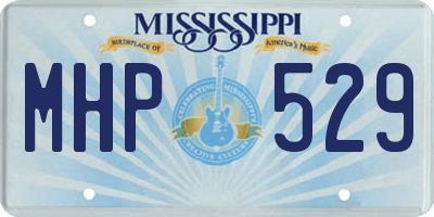 MS license plate MHP529