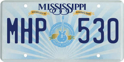MS license plate MHP530