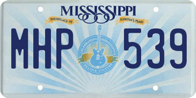 MS license plate MHP539