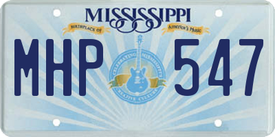 MS license plate MHP547
