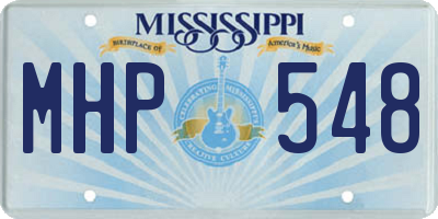 MS license plate MHP548