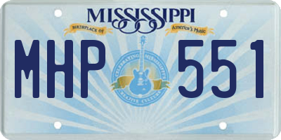 MS license plate MHP551