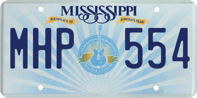 MS license plate MHP554