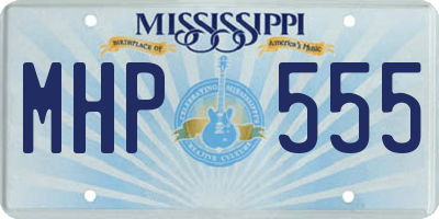 MS license plate MHP555